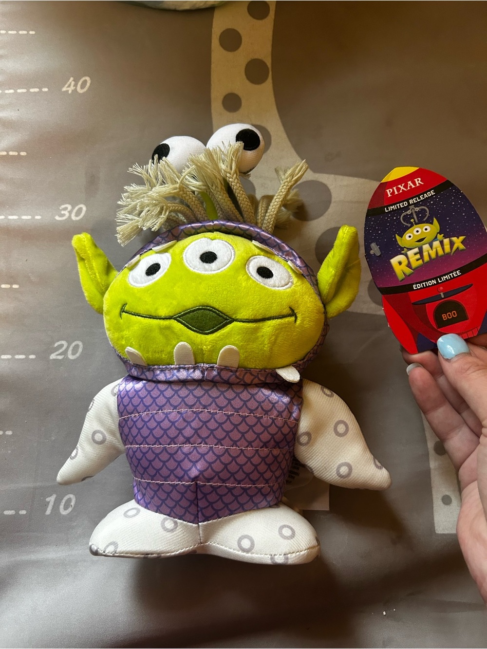 Disney Pixar Remix Three-Eyed Alien Plush in Green and Purple